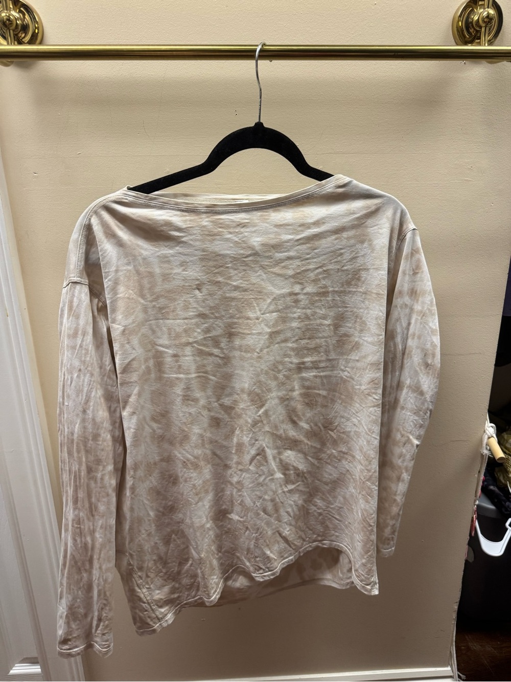 Lululemon Long-Sleeve Tie-Dye Top - Cream
